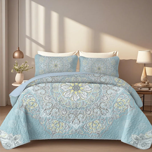2/3-Piece Boho Printed Quilt Set