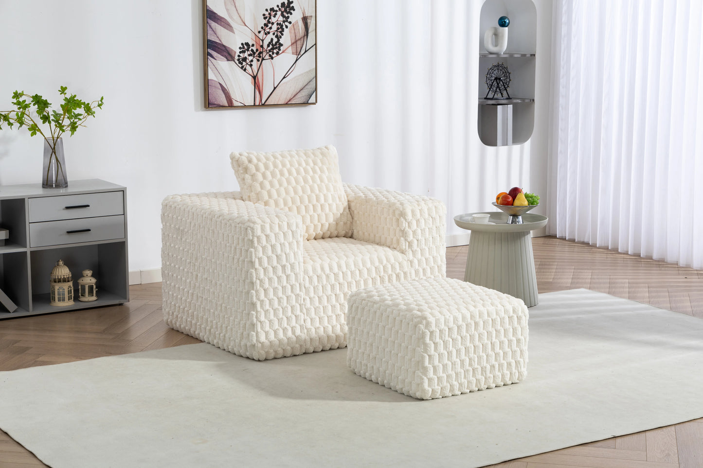 Sectional boneless Couch with L-Shape Chaise