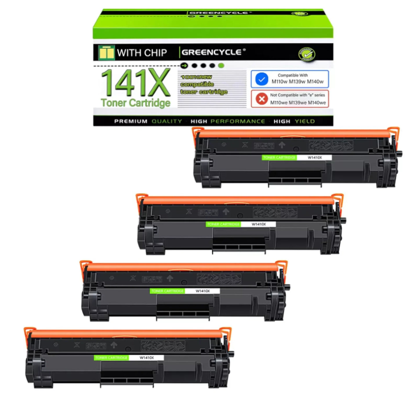GREENCYCLE W1410X W1410A 141A Compatible for Hp
