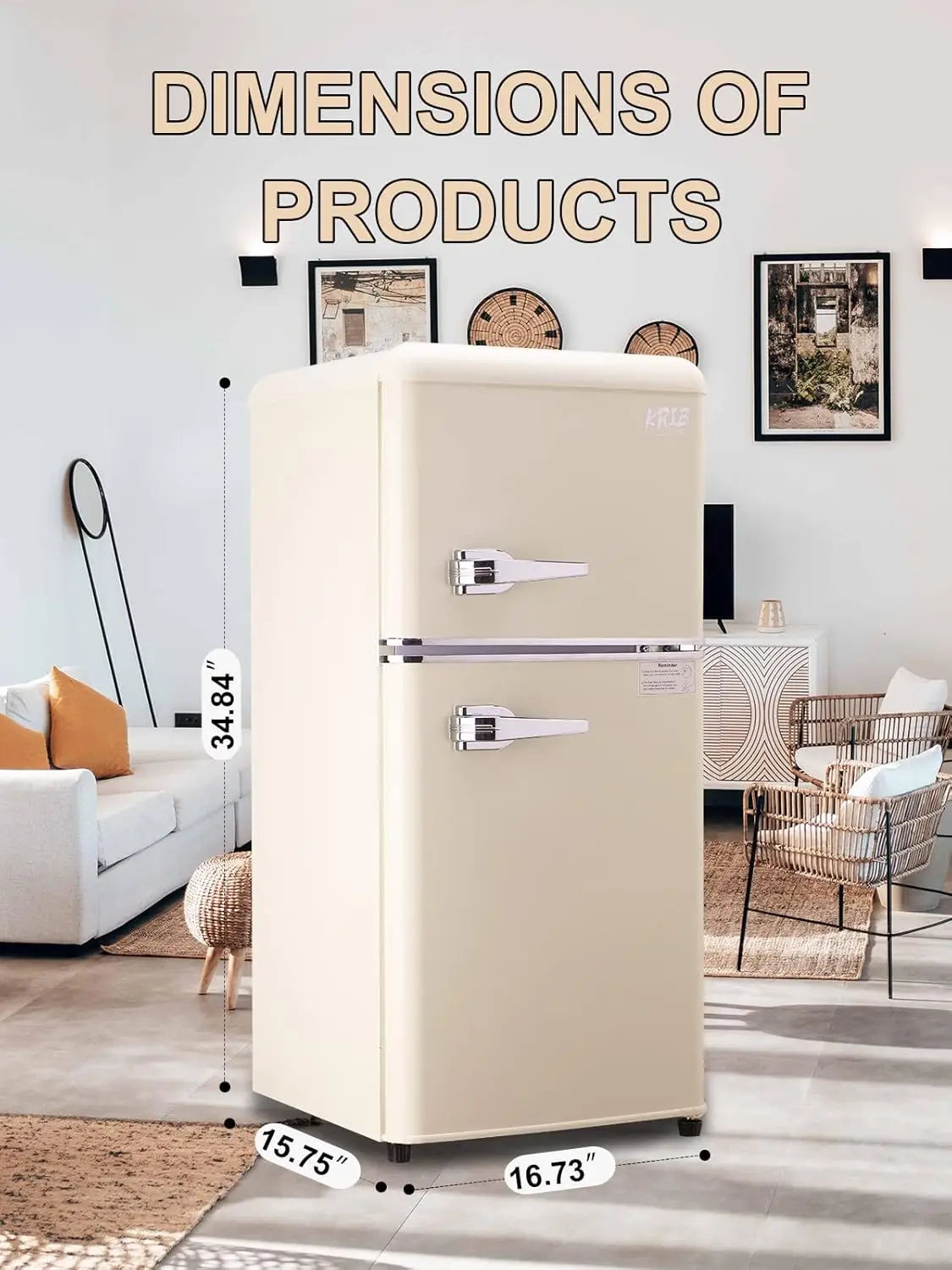 KRIB BLING 3.2 Cu.ft Compact Refrigerator