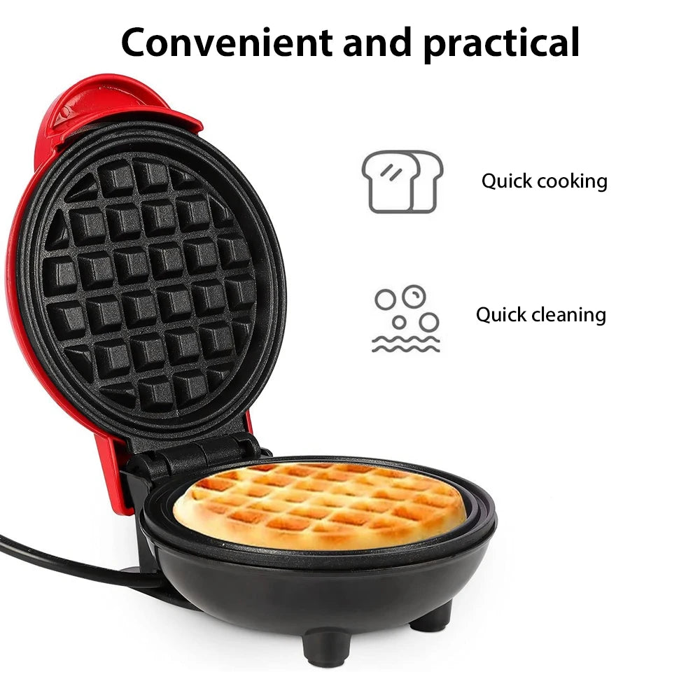 350W Mini Waffle Maker Electric Non-Stick