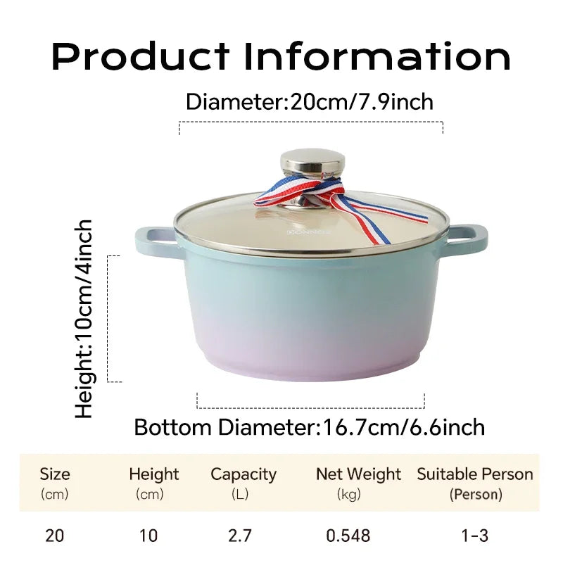 DONNOR  Ceramic Non-stick Stew Pot Induction Cooker
